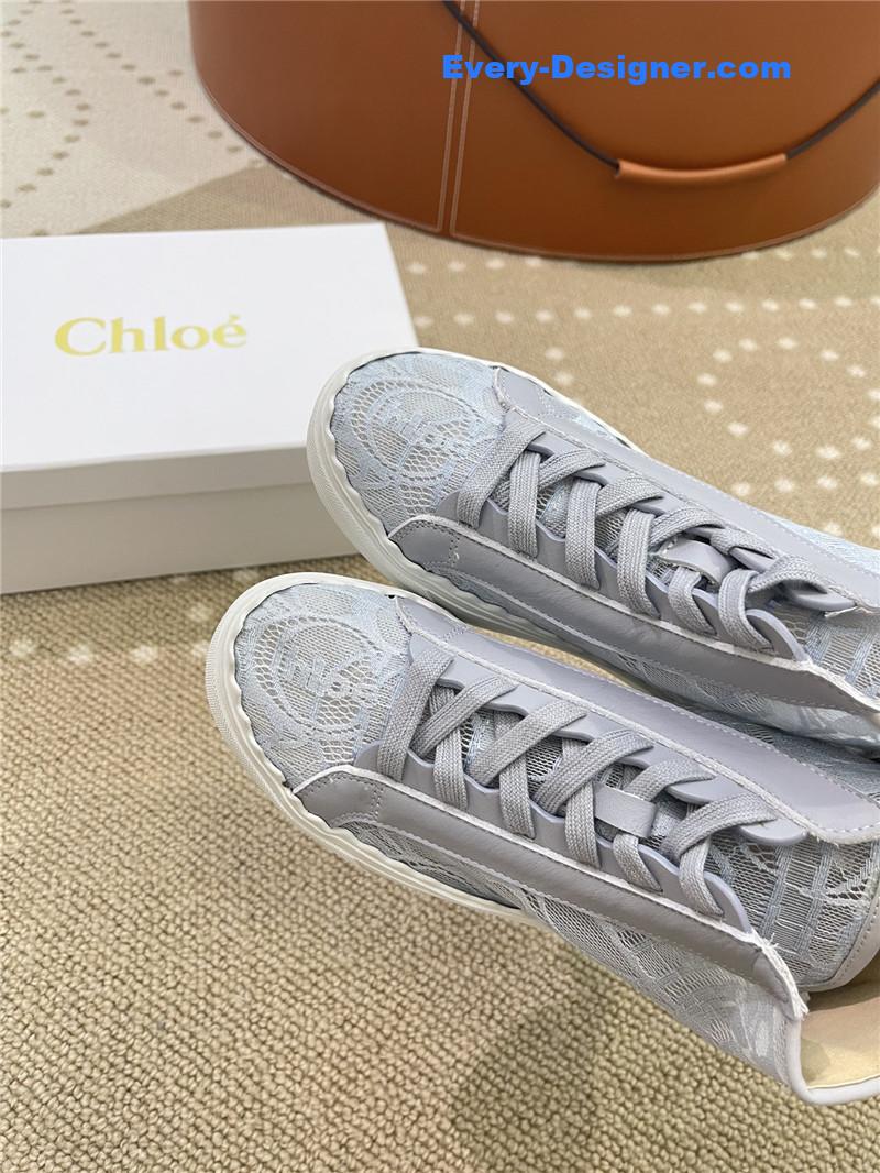 Chloe Classic Petal Sole Summer Lace Loafers