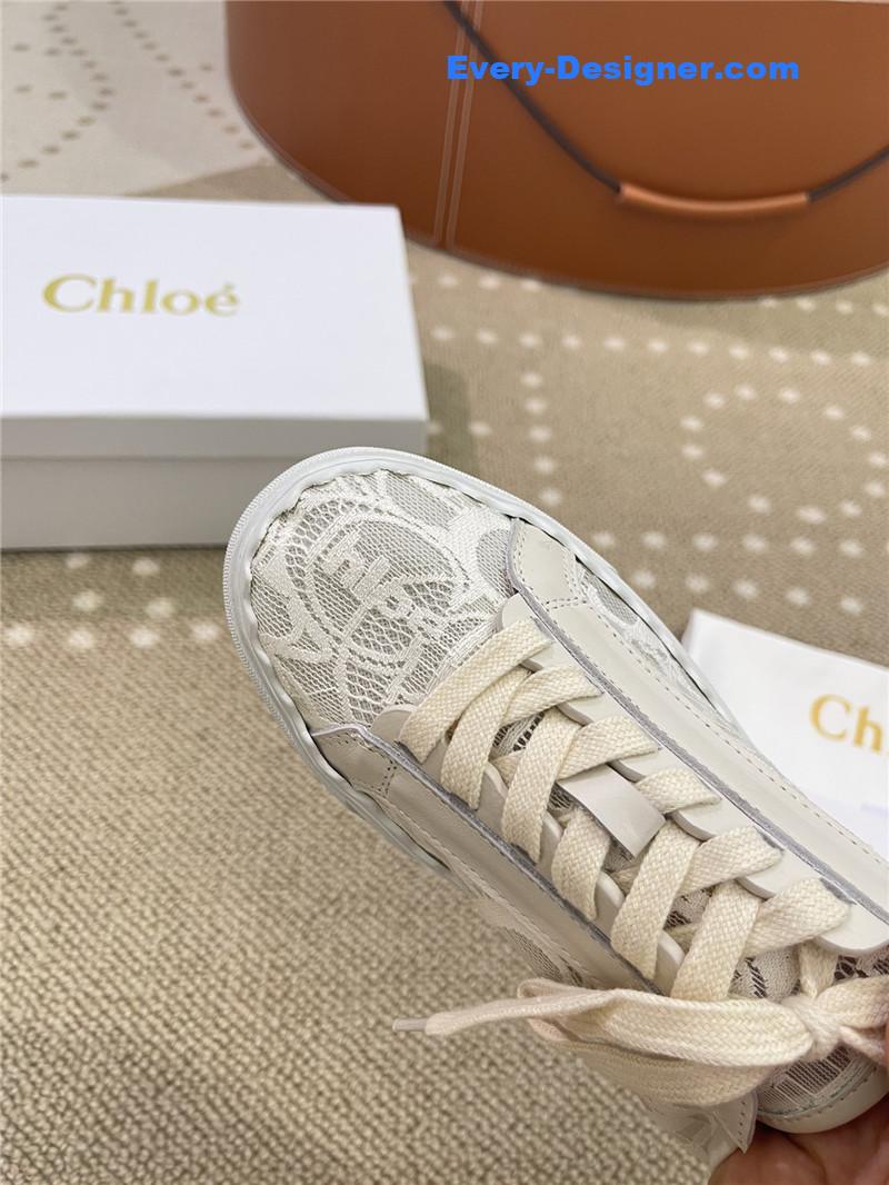 Chloe Classic Petal Sole Summer Lace Loafers