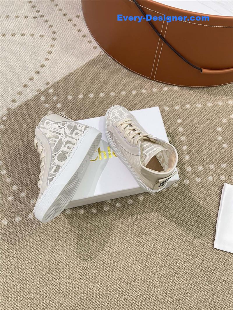 Chloe Classic Petal Sole Summer Lace Loafers