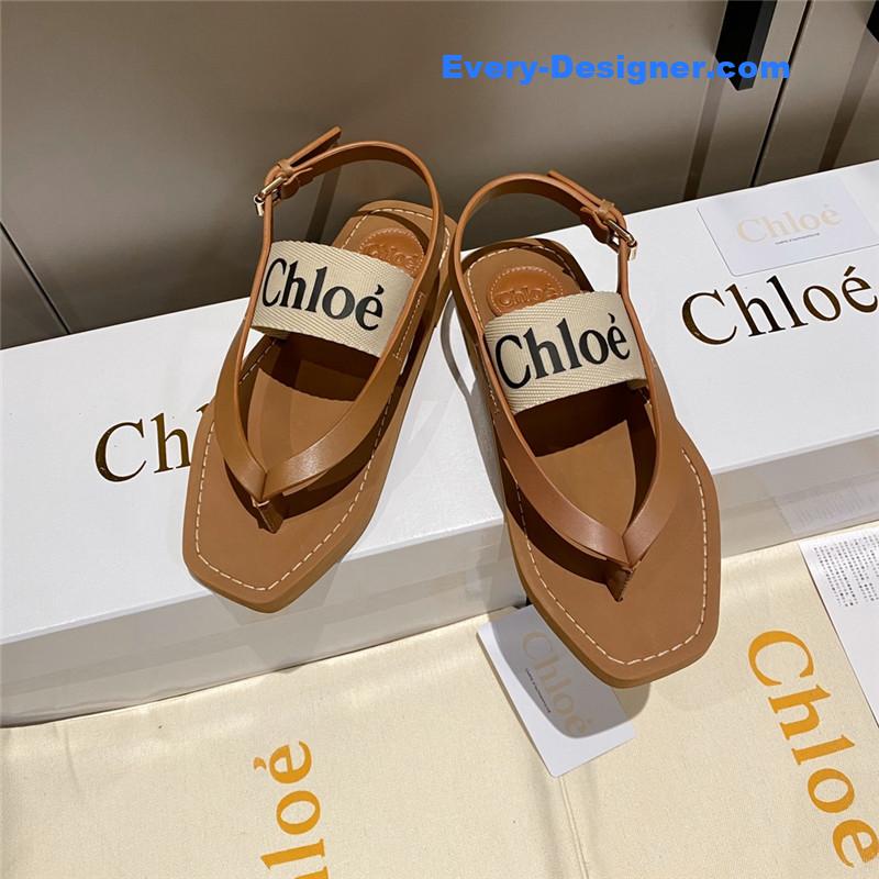 Chloe Cross Woven Strap Flip Sandals