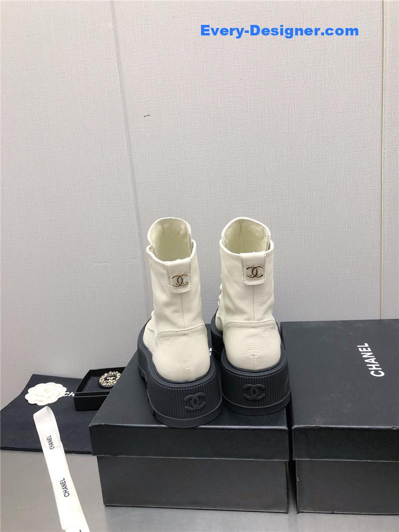 CC C buckle platform Martin ankle boots