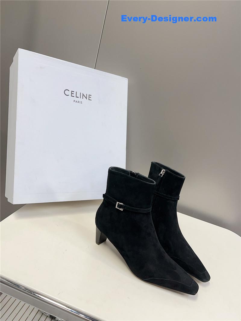 Ce1i*e british pointed toe early autumn ankle boots
