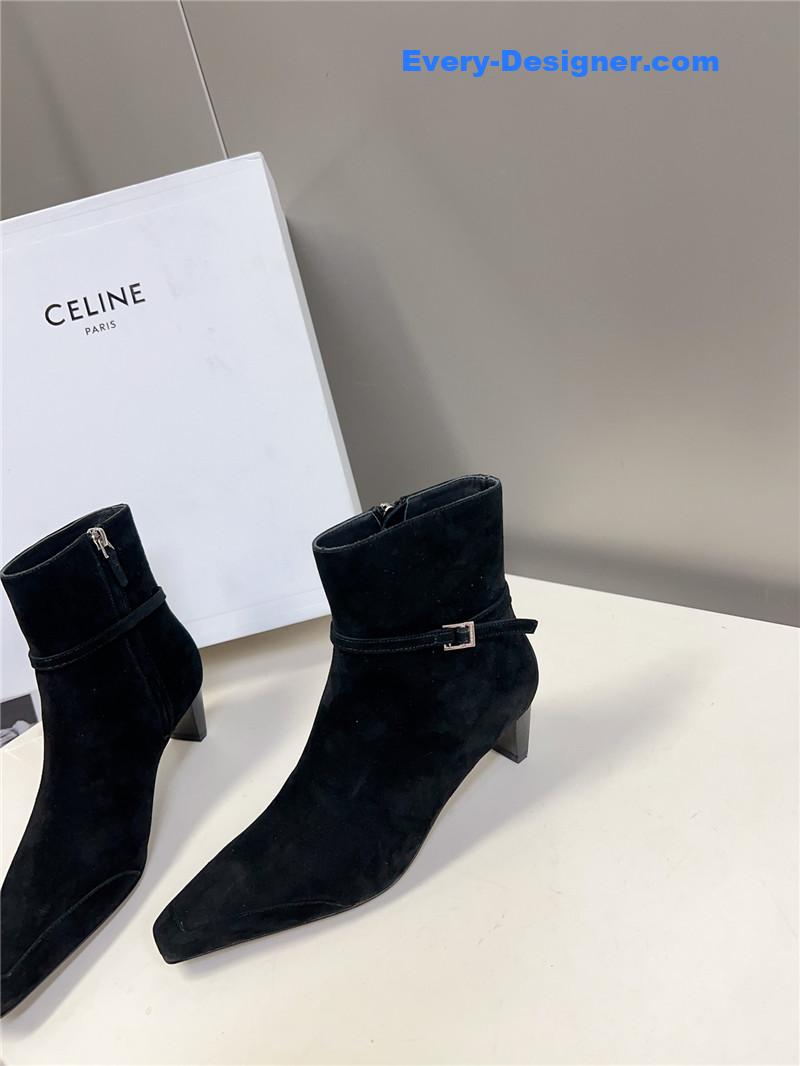 Ce1i*e british pointed toe early autumn ankle boots