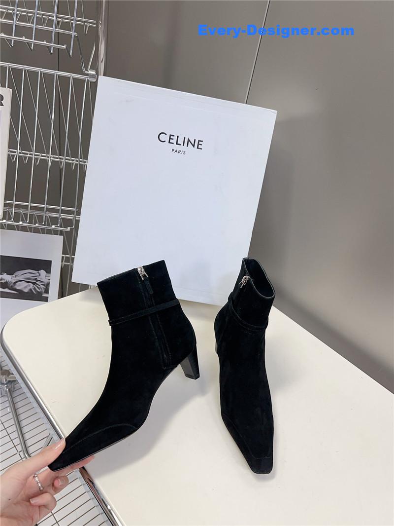 Ce1i*e british pointed toe early autumn ankle boots