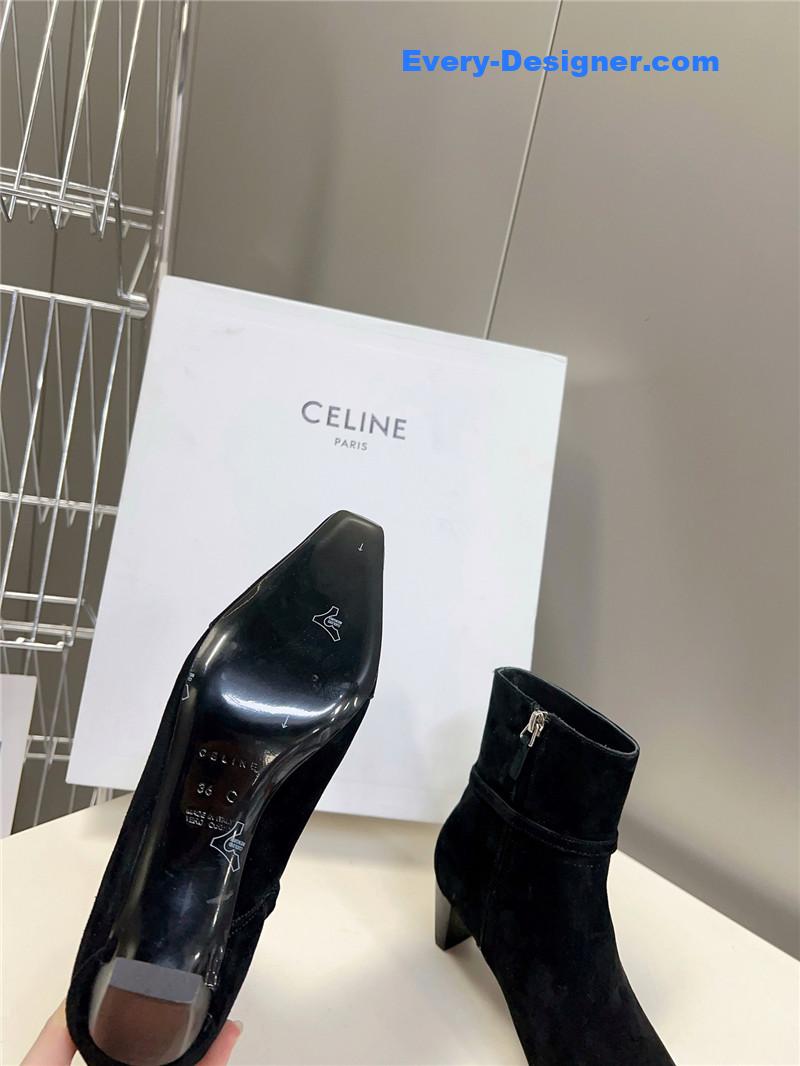 Ce1i*e british pointed toe early autumn ankle boots