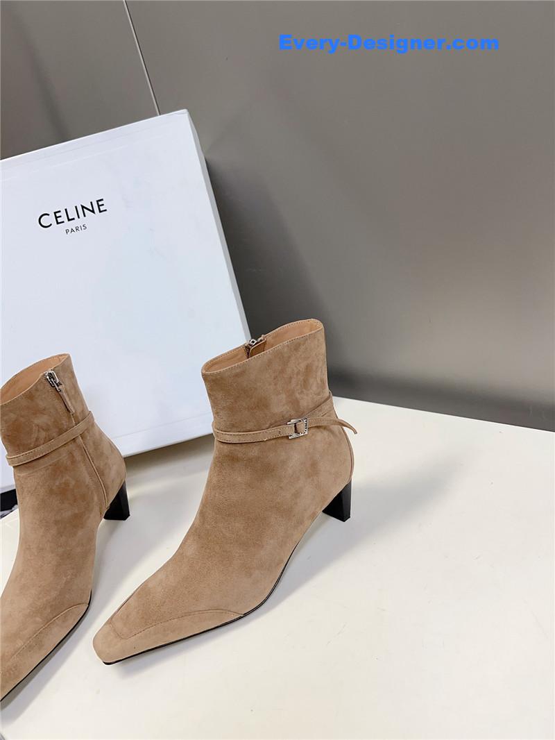 Ce1i*e british pointed toe early autumn ankle boots