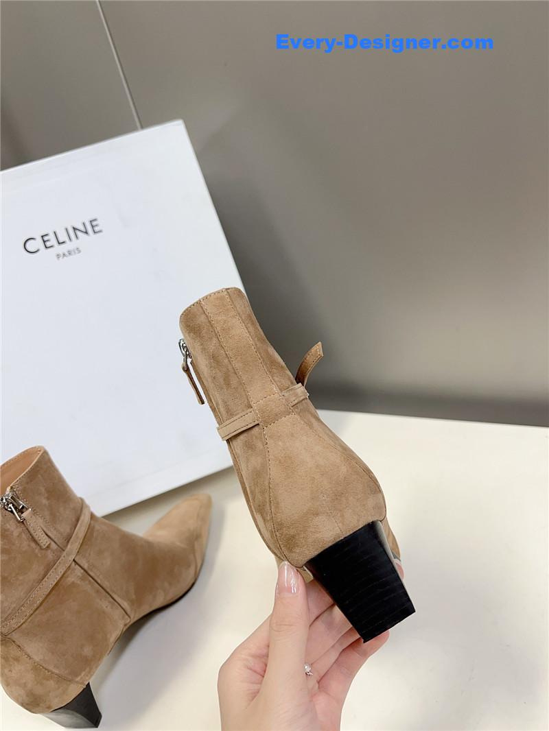 Ce1i*e british pointed toe early autumn ankle boots