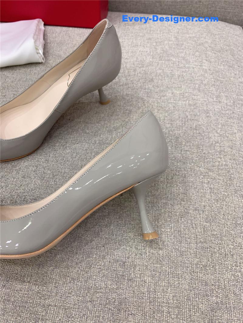 roger u1u1er new leather buckle cat heel shoes