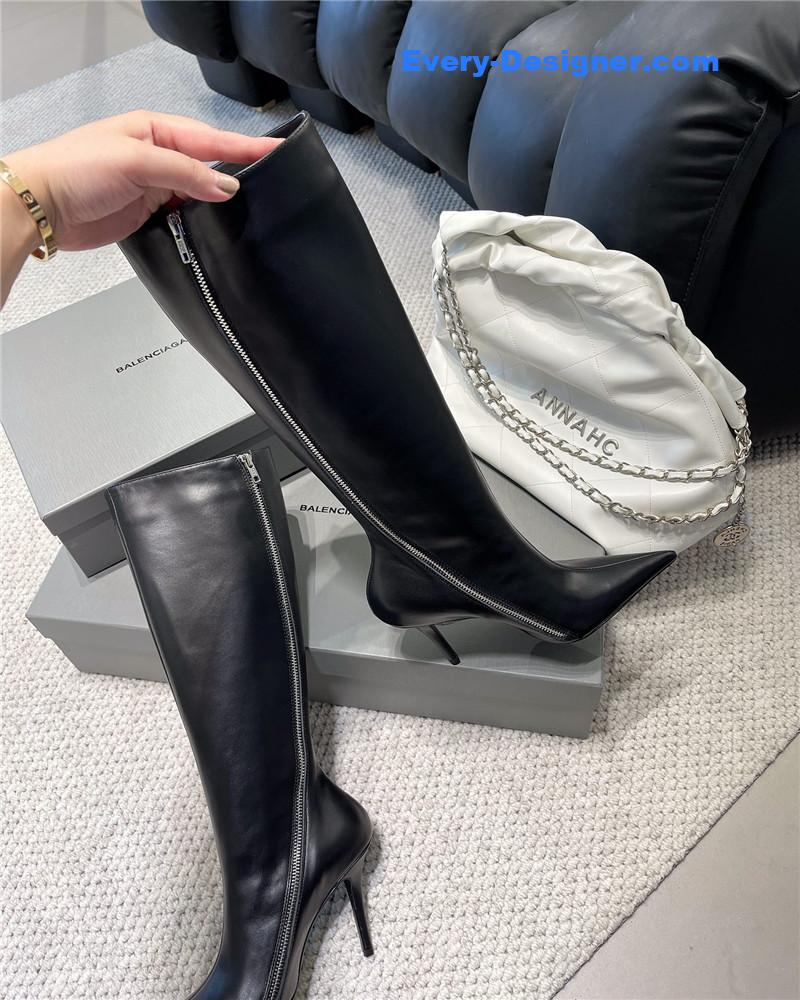 Ba1en*iaga fall/winter zip up heeled boots