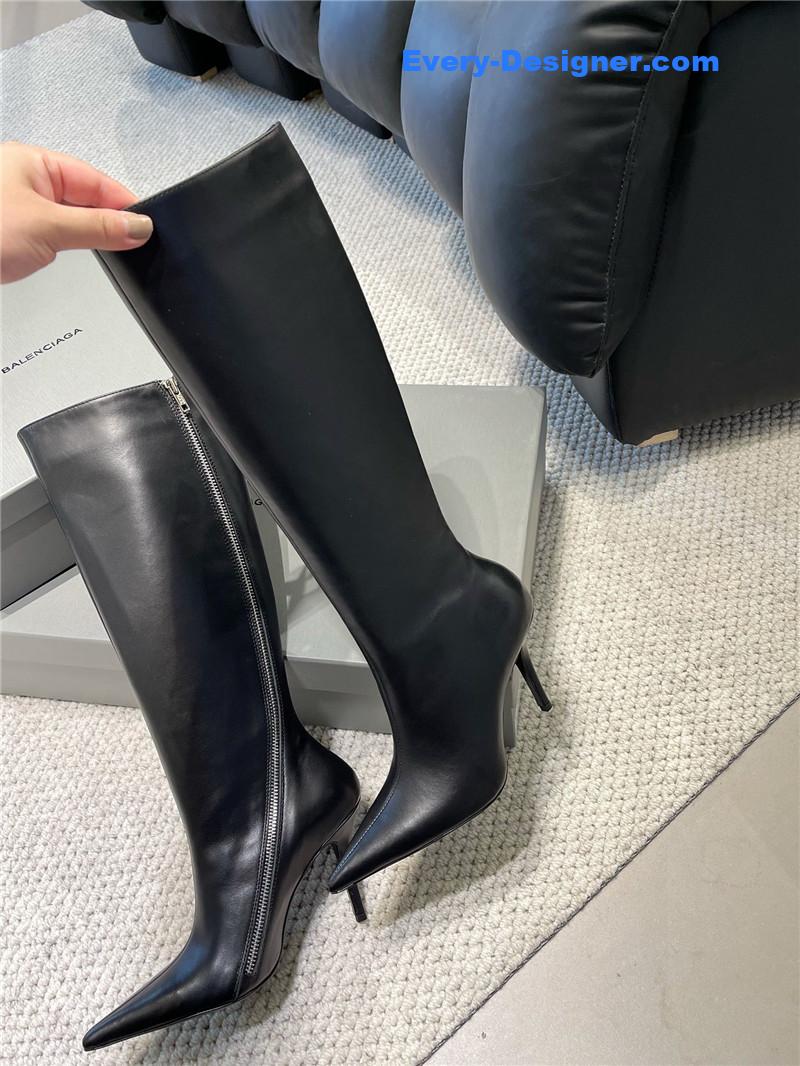 Ba1en*iaga fall/winter zip up heeled boots
