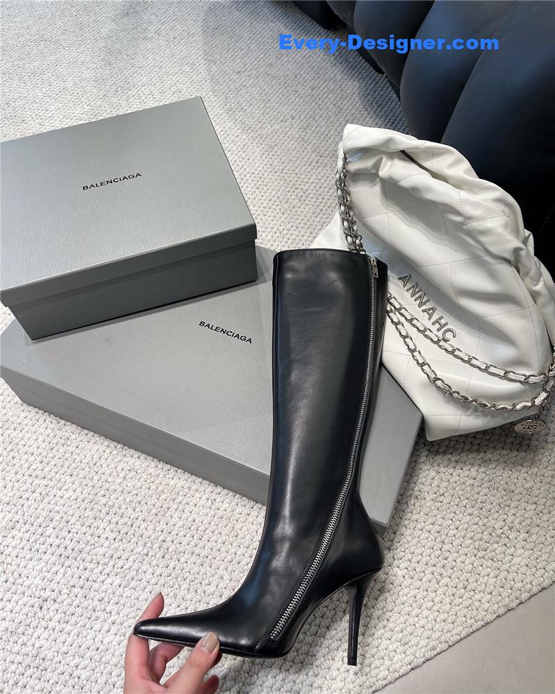 Ba1en*iaga fall/winter zip up heeled boots