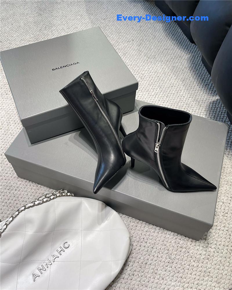 Ba1en*iaga fall/winter zip up heeled boots