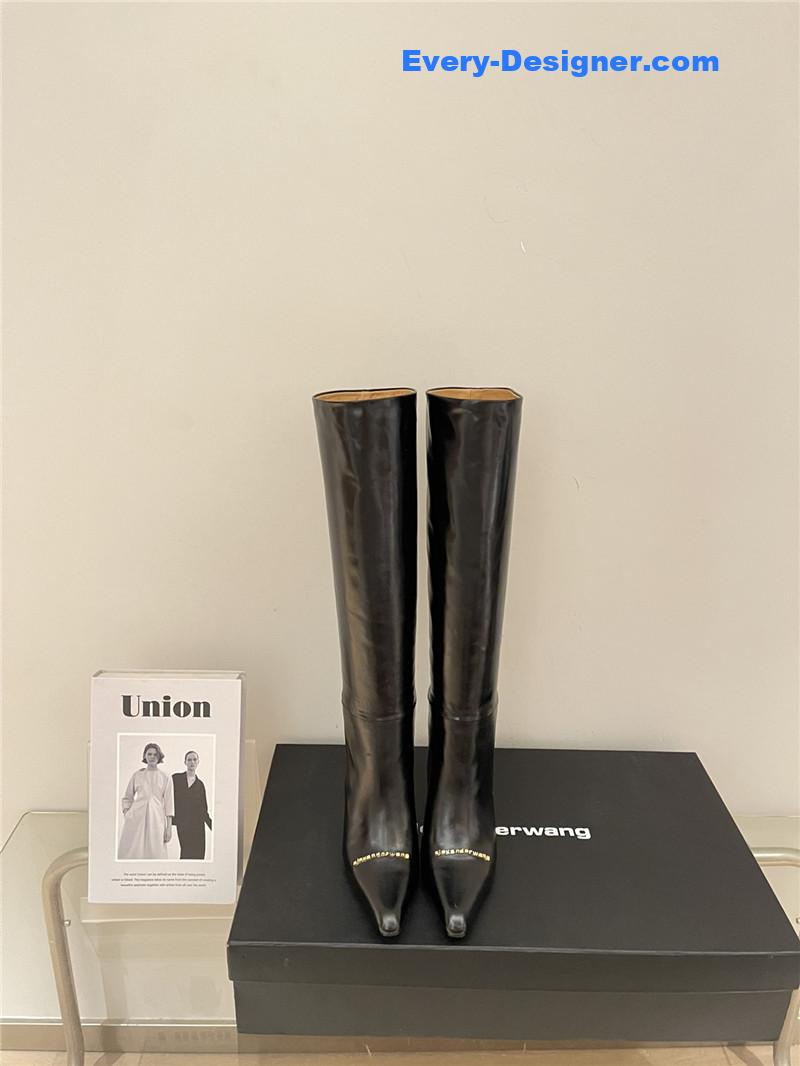 A1exa*der wang new autumn and winter pleated high boots