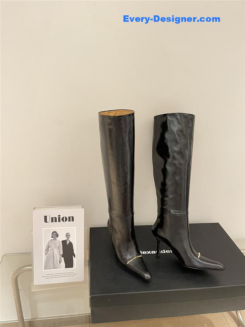 A1exa*der wang new autumn and winter pleated high boots