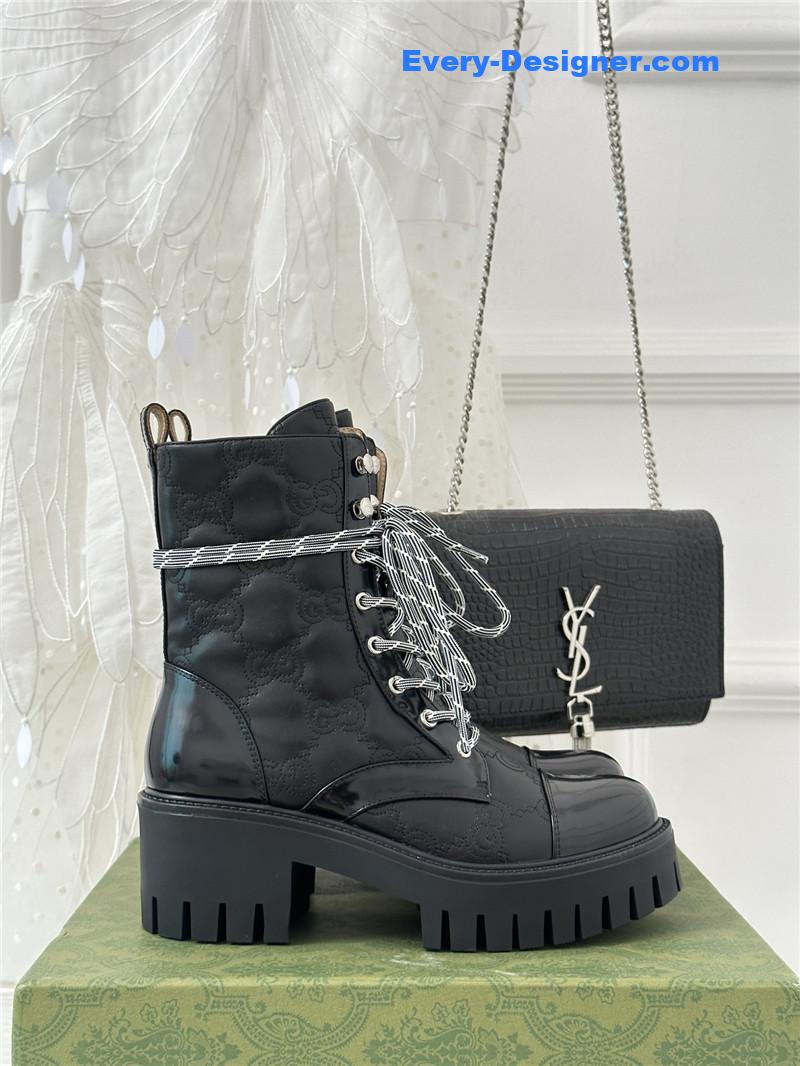 Gvc*1 classic hot style cowhide embossed ankle boots