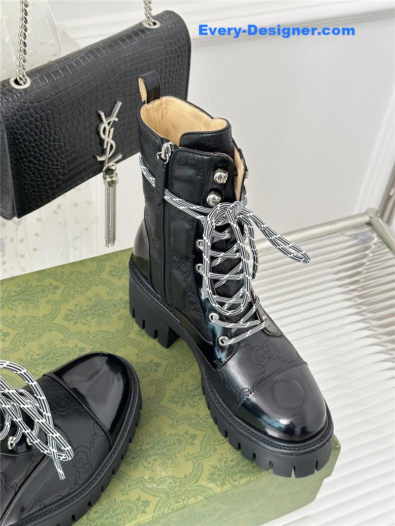 Gvc*1 classic hot style cowhide embossed ankle boots