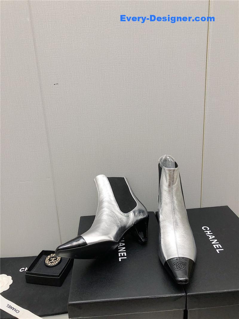 CC classic color block ankle boots