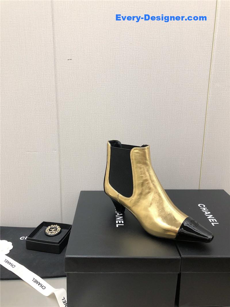 CC classic color block ankle boots