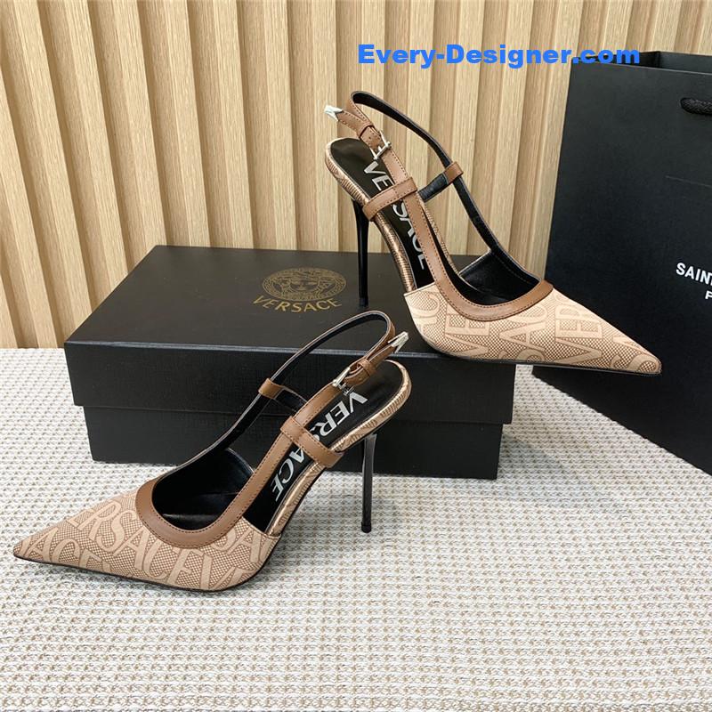 Versace open toe pumps