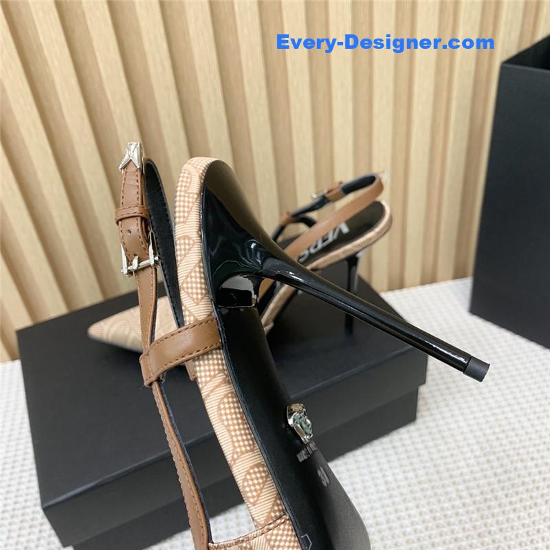 Versace open toe pumps