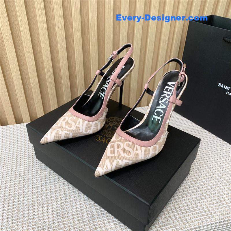 Versace open toe pumps