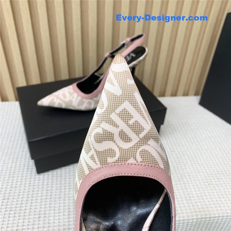 Versace open toe pumps