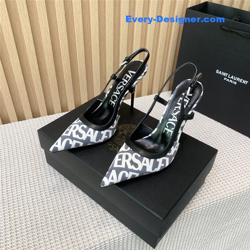 Versace open toe pumps