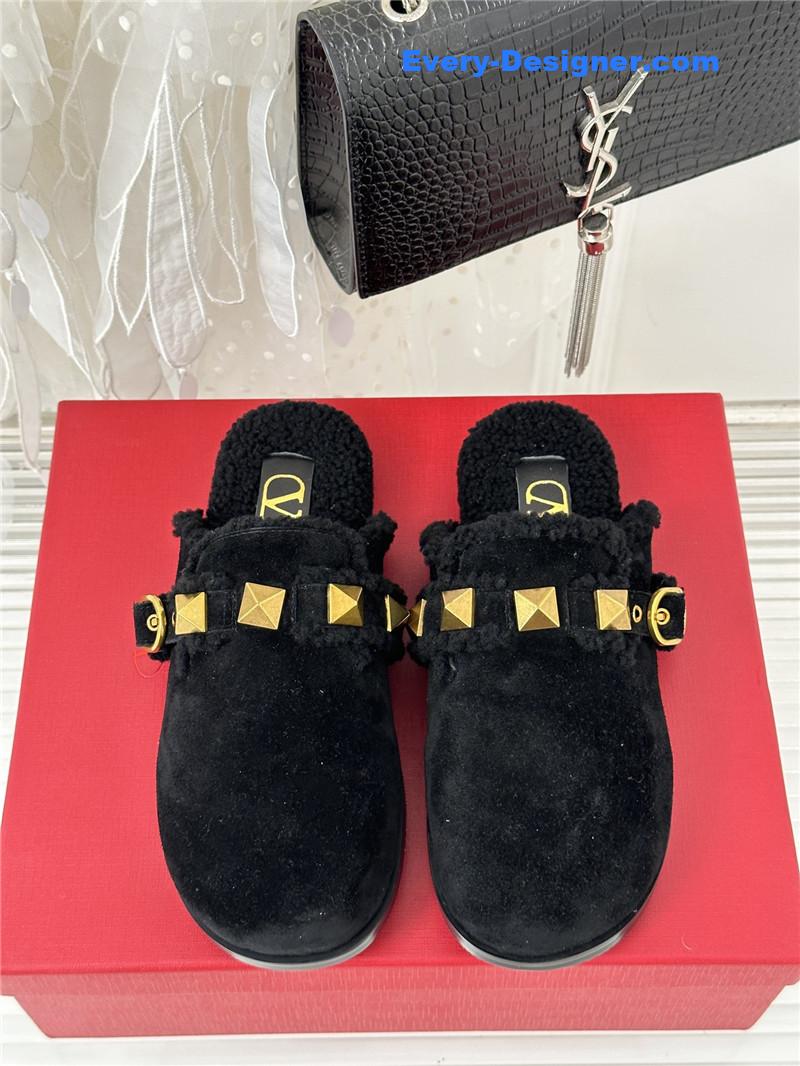 Va1e*ntin0 retro style rivets wool half mop