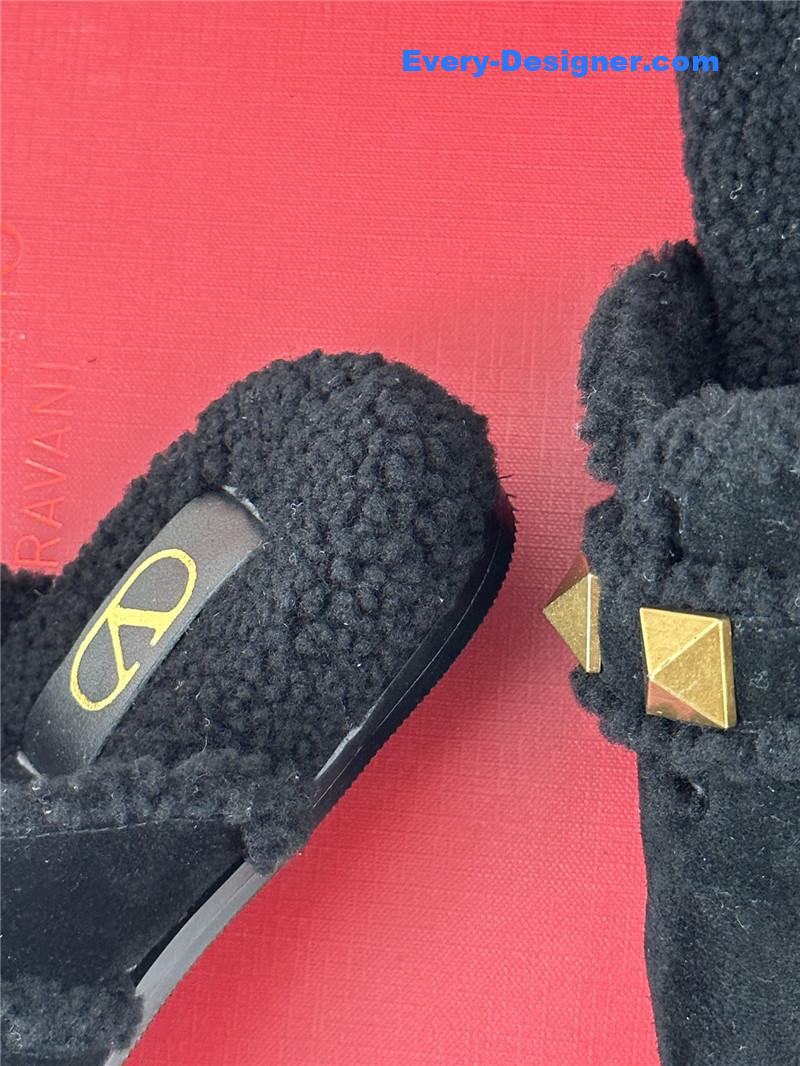 Va1e*ntin0 retro style rivets wool half mop