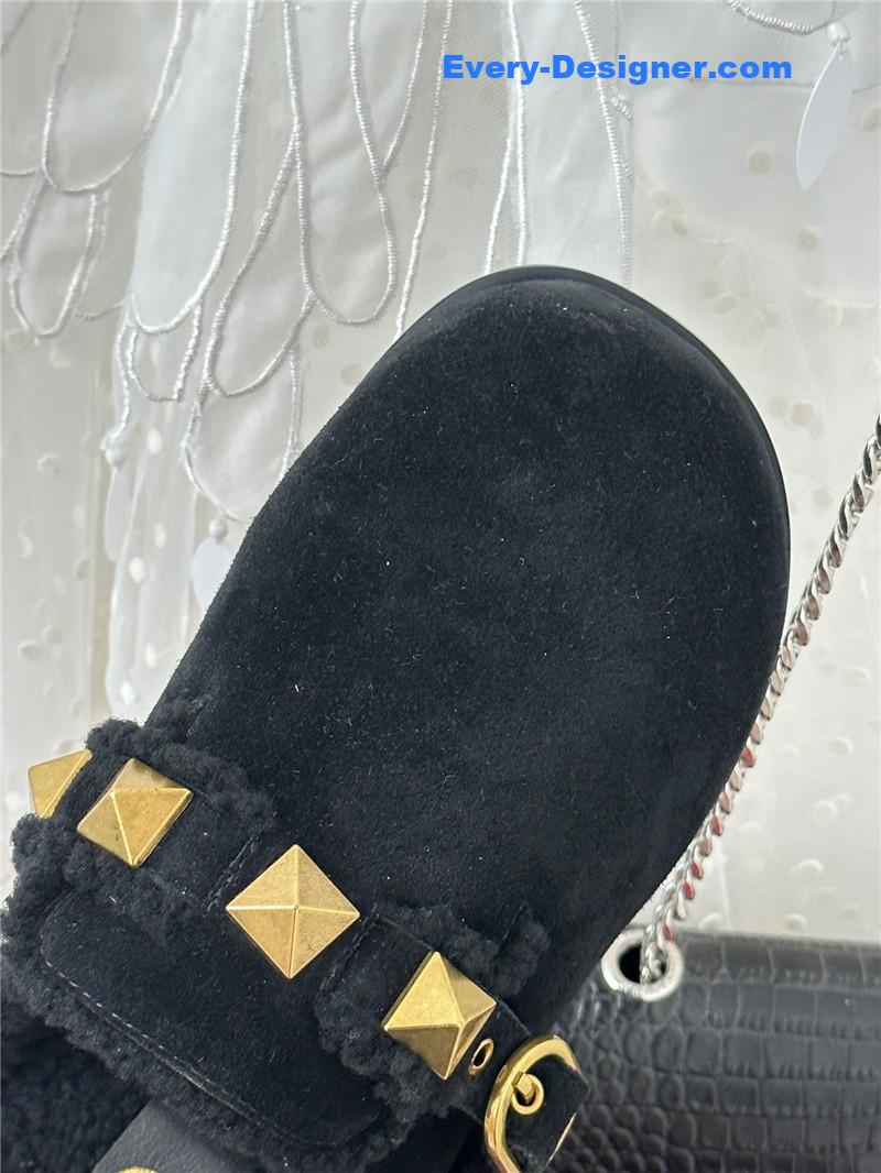 Va1e*ntin0 retro style rivets wool half mop