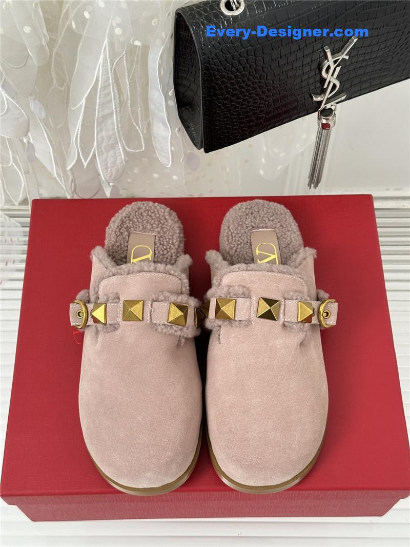 Va1e*ntin0 retro style rivets wool half mop