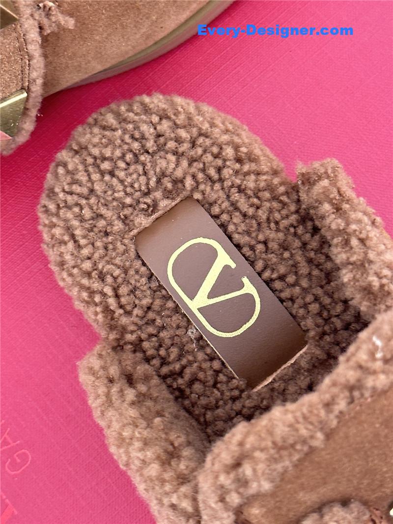 Va1e*ntin0 retro style rivets wool half mop