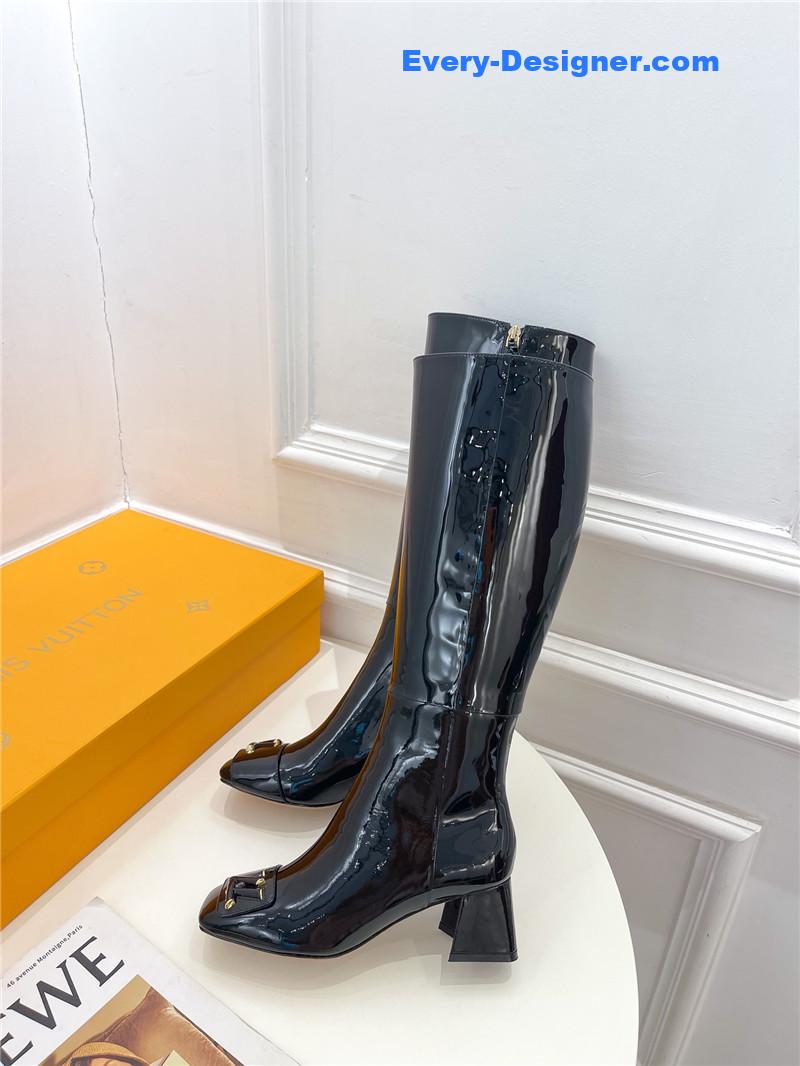 l0vis Vvtt0n lv new v-shaped chunky heel boots