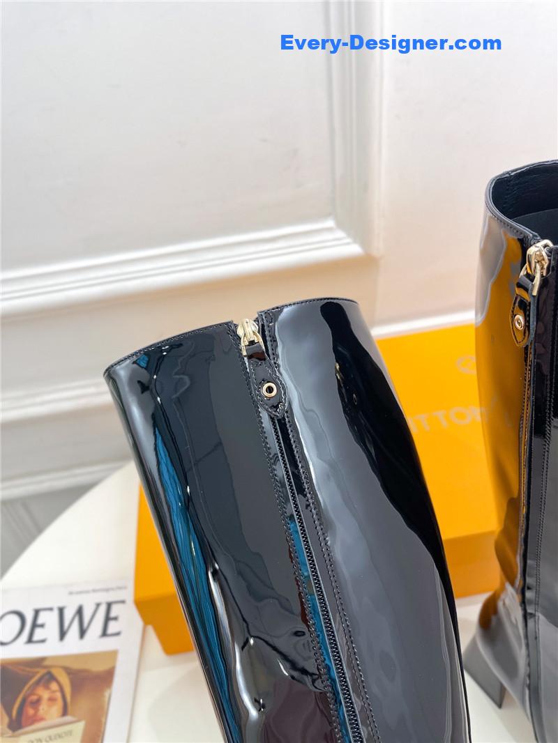 l0vis Vvtt0n lv new v-shaped chunky heel boots