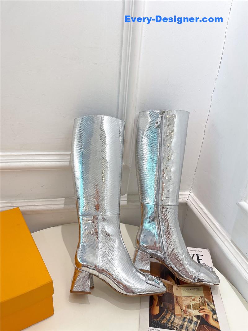 l0vis Vvtt0n lv new v-shaped chunky heel boots