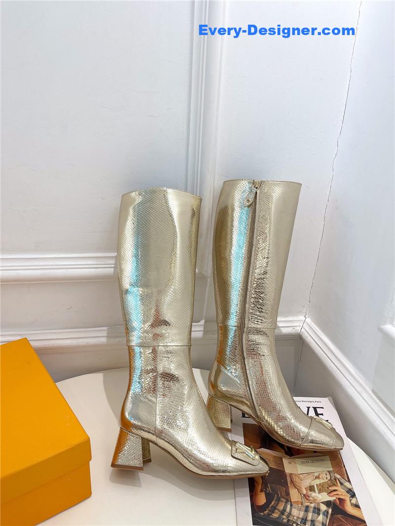 l0vis Vvtt0n lv new v-shaped chunky heel boots