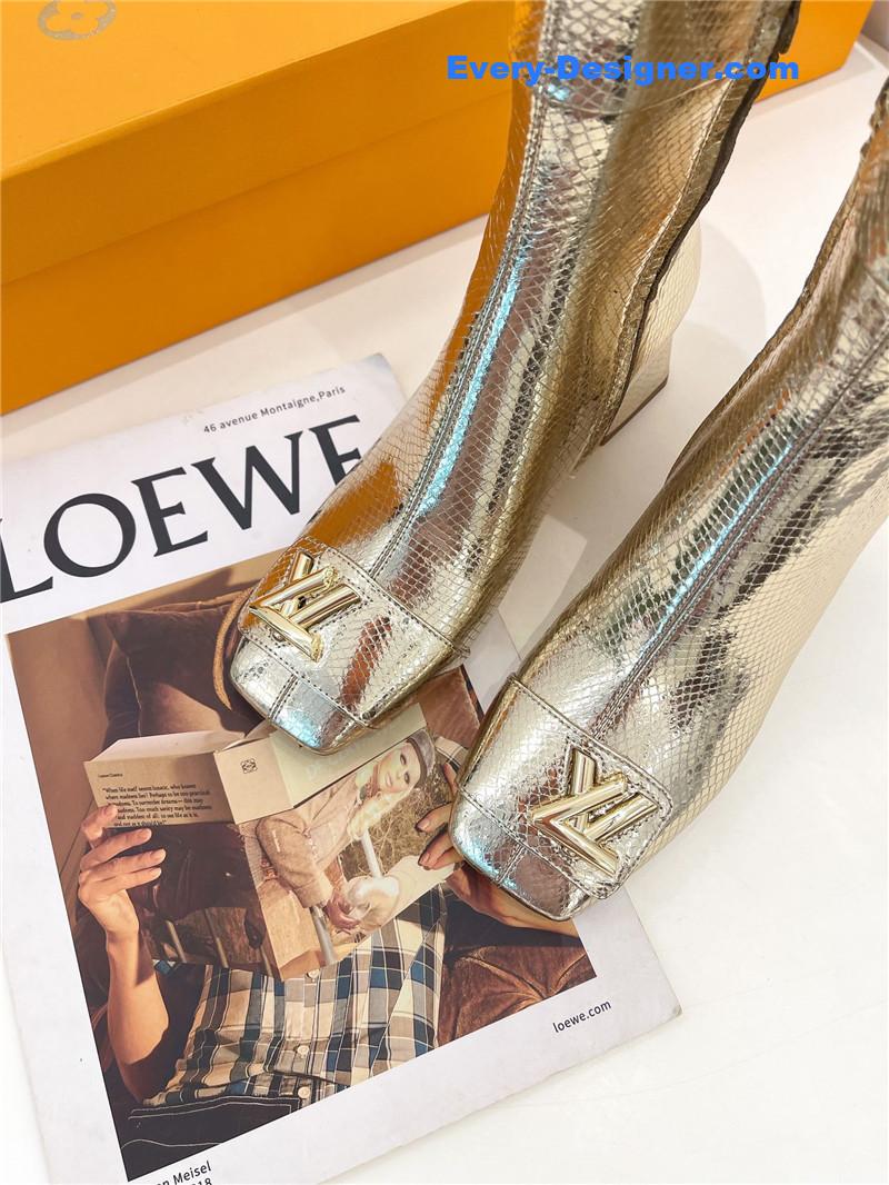 l0vis Vvtt0n lv new v-shaped chunky heel boots