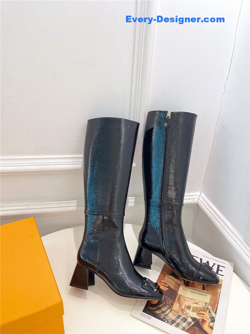 l0vis Vvtt0n lv new v-shaped chunky heel boots