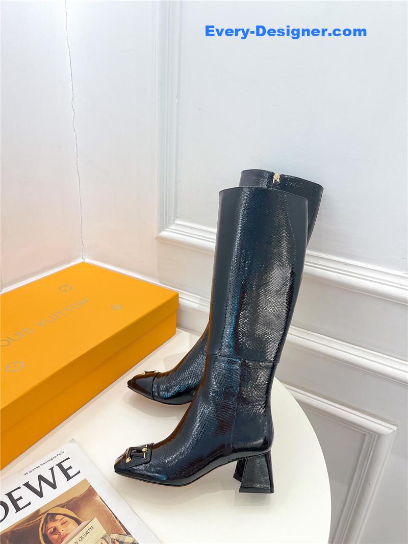 l0vis Vvtt0n lv new v-shaped chunky heel boots