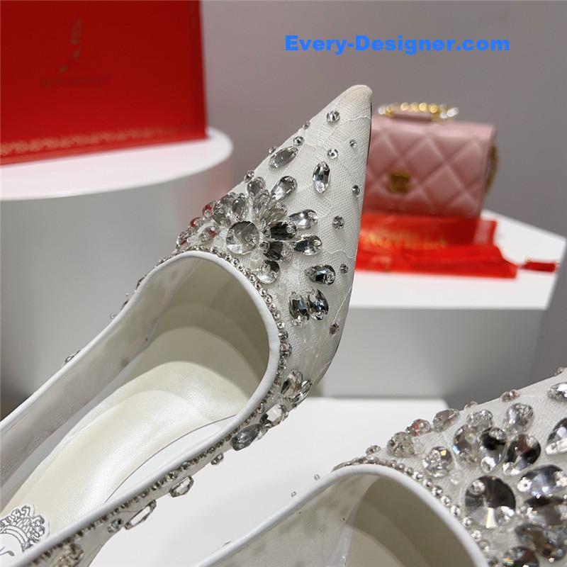 rene caovilla crystal gem pumps