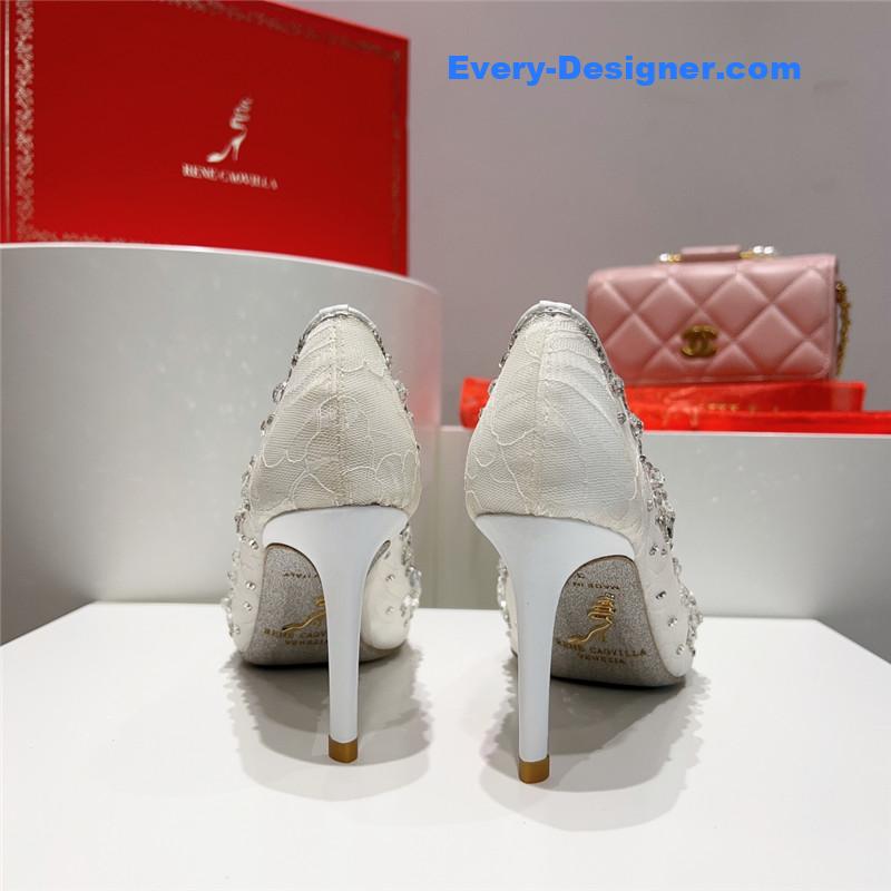 rene caovilla crystal gem pumps