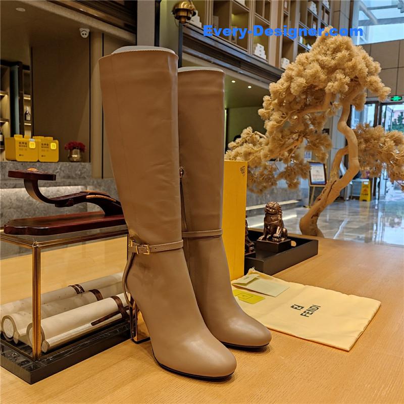 F**di electroplated high heel boots