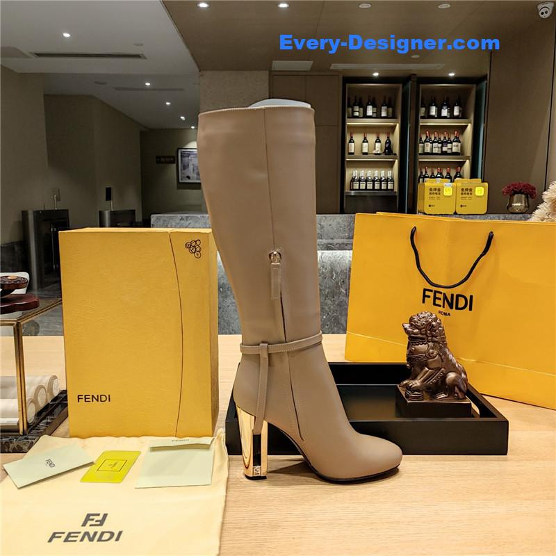 F**di electroplated high heel boots