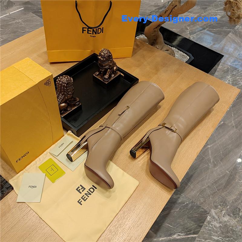 F**di electroplated high heel boots