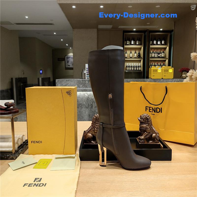 F**di electroplated high heel boots