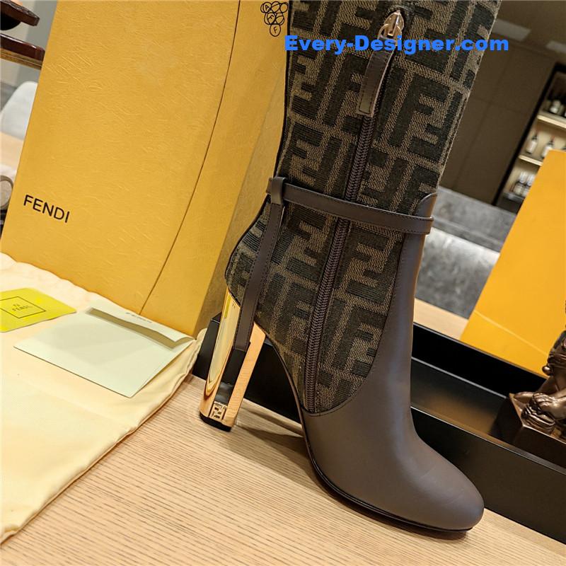 F**di electroplated high heel boots