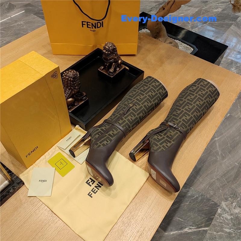 F**di electroplated high heel boots