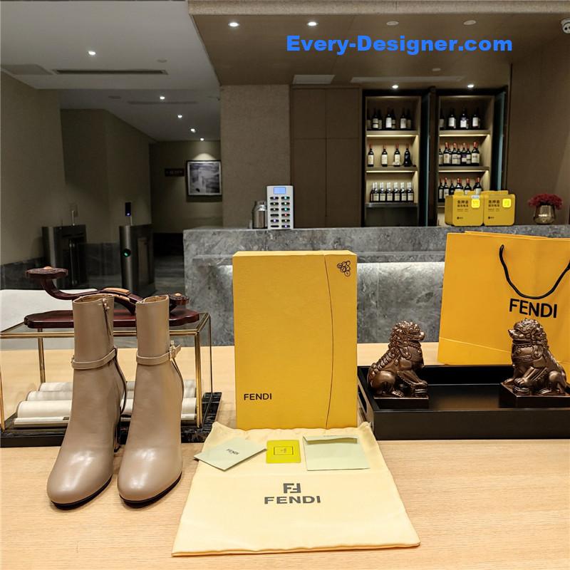 F**di electroplated high heel ankle boots