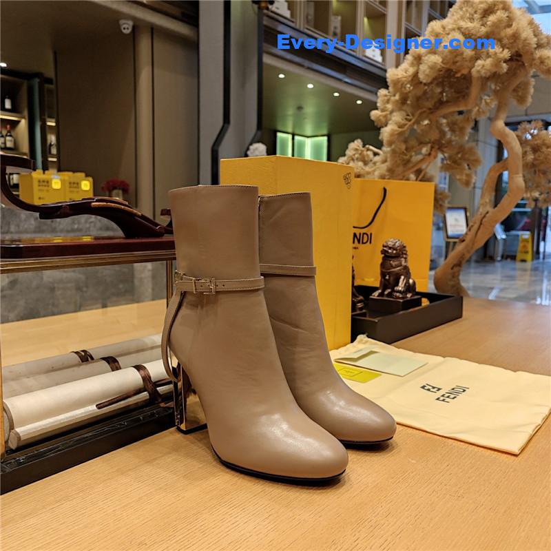 F**di electroplated high heel ankle boots