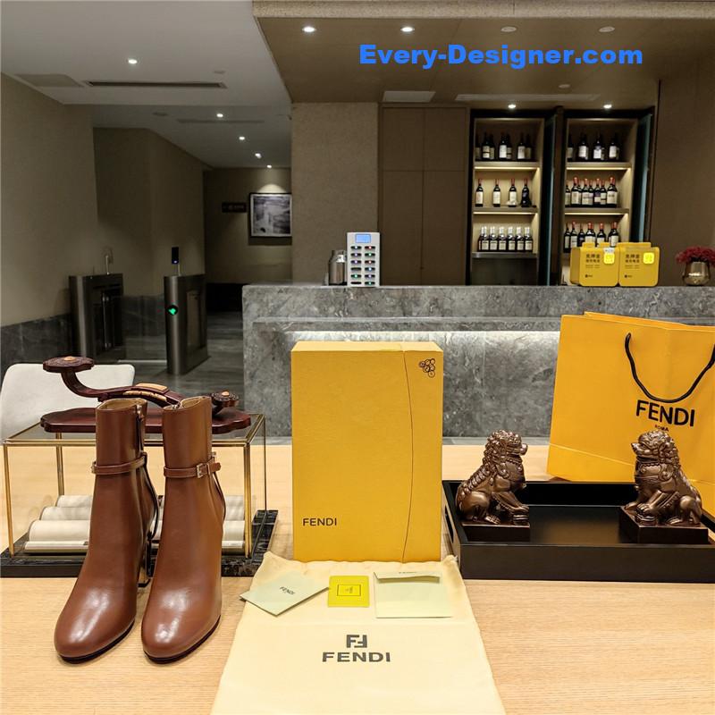 F**di electroplated high heel ankle boots